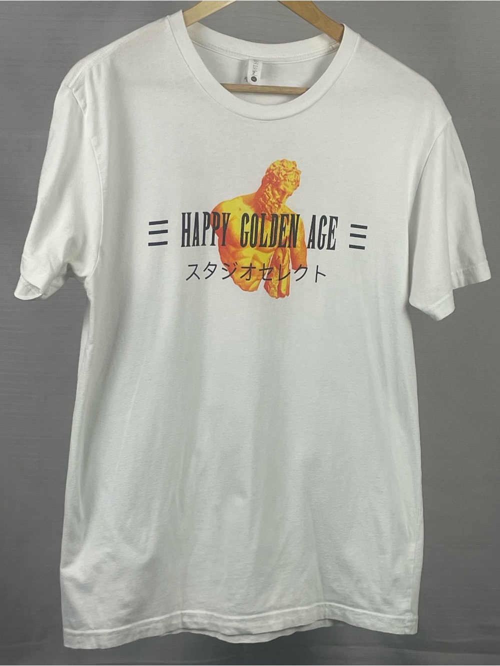 Next Level Apparel "Happy Golden Age" Graphic Tee - Medium